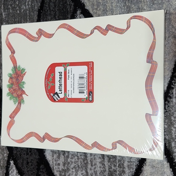 VINTAGE LETTERHEAD PLAID BOW 100 SHEETS EASY PRINT PAPER PRICE FIRM - Picture 8 of 10